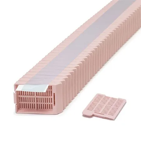 Simport Scientific - M517-3T - Swingsette Tissue Cassette Quickload 45 Angle Stack -Taped- Acetal Pink Bulk 2000-cs