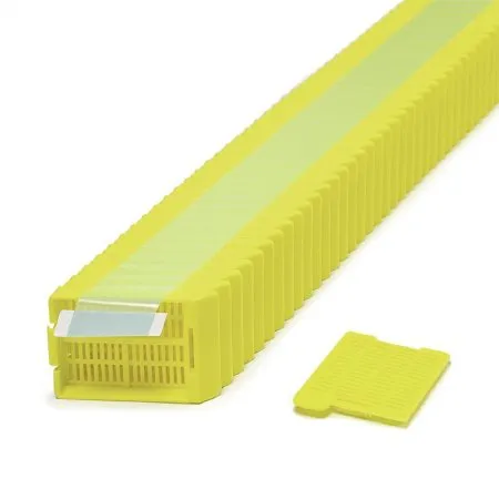 Simport Scientific - M517-5T - Swingsette Tissue Cassette Quickload 45 Angle Stack -Taped- Acetal Yellow Bulk 2000-cs