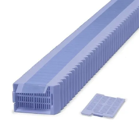 Simport Scientific - M517-6T - Swingsette Tissue Cassette Quickload 45 Angle Stack -Taped- Acetal Blue Bulk 2000-cs