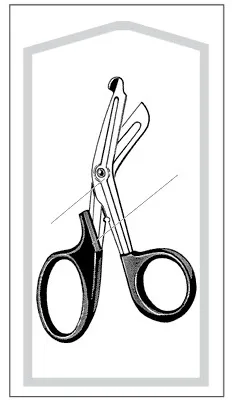 Sklar - Econo - 96-2703 - Utility Scissors Econo 7 Inch Length Floor Grade Stainless Steel / Plastic Sterile Finger Ring Handle Angled Blunt Tip / Blunt Tip