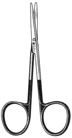 Sklar - 16-3502 - Dissecting Scissors Supercut Sklarhone Baby-metzenbaum 4-1/2 Inch Length Or Grade Stainless Steel Nonsterile Finger Ring Handle Curved Blunt Tip / Blunt Tip