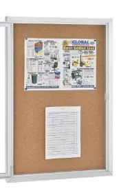 Global Industrial - 695481 - Enclosed Board Global Industrial Full Size 24 X 36 Inch White Frame