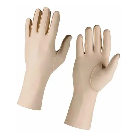 Fabrication Enterprises - Hatch Edema Glove - 24-8653r - Compression Gloves Hatch Edema Glove Full Finger Large Over-The-Wrist Length Right Hand Lycra