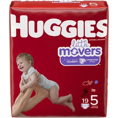 Kimberly Clark - Huggies Little Movers - 49680 -  Unisex Baby Diaper  Size 5 Disposable Moderate Absorbency