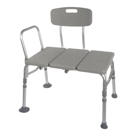McKesson - 146-12011KD-1 - McKesson Knocked Down Bath Transfer Bench Removable Arm Rail 17-1/2 to 22-1/2 Inch Seat Height 400 lbs. Weight Capacity
