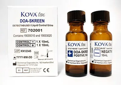 Kova International - Detectabuse DOA-Skreen - 702001 - Drugs of Abuse Control Detectabuse DOA-Skreen 17-Drug Panel Positive Level / Negative Level 2 X 10 mL