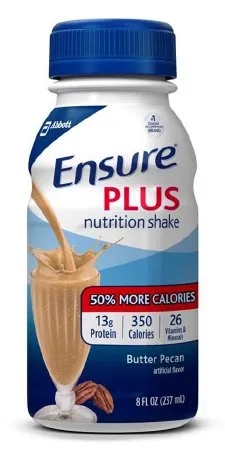 Abbott Nutrition - 57272 - Ensure plus butter pecan 8 ounce retail bottle 350 calories per 8 oz
