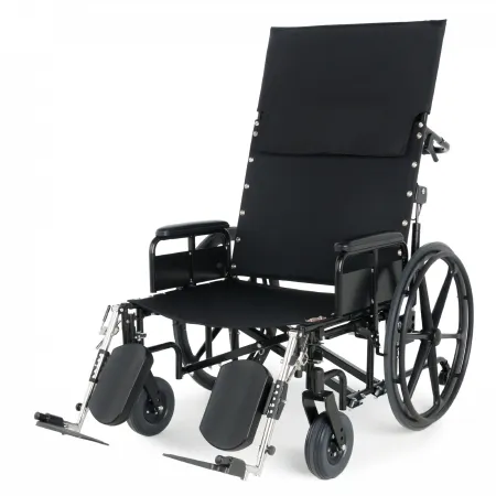 Graham-Field - 67262250R - Bariatric Reclining Wheelchair Regency XL 2000 Heavy Duty Dual Axle Full Length Arm Elevating Legrest Black Upholstery 26 Inch Seat Width 700 lbs. Weight Capacity