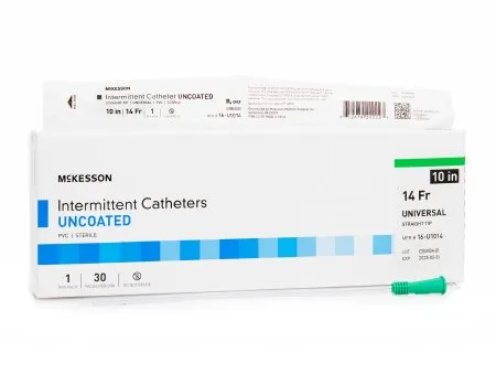 McKesson - 16-U1014 - Urethral Catheter Mckesson Straight Tip Uncoated Pvc 14 Fr. 10 Inch