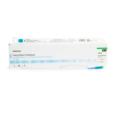 McKesson - 16-MH1614 - Urethral Catheter Straight Tip Hydrophilic Coated PVC 14 Fr. 16 Inch