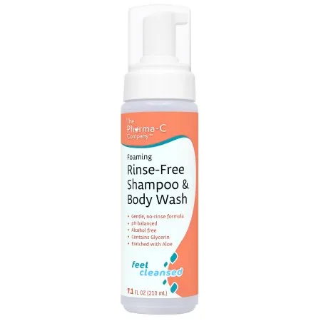 Kleen Test Products - Pharma-C-Wipes - 55-200905k - Rinse-Free Shampoo And Body Wash Pharma-C-Wipes 7.1 Oz. Pump Bottle Fresh Scent