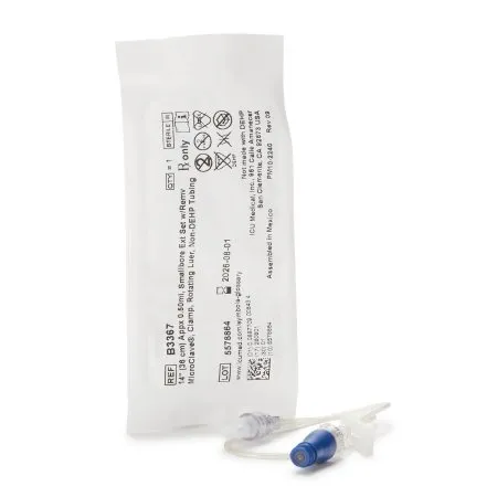 Icu Medical - B3367 - IV Extension Set Needle-Free Port Small Bore 14 Inch Tubing