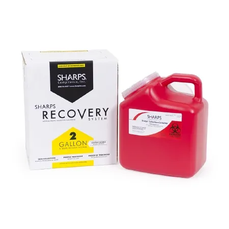 Sharps Compliance - 41200-012W - Mailback Chemotherapy Container Yellow Base 2 Gallon