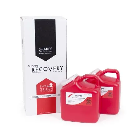 Sharps Compliance - 82002-006 - Mailback Sharps Container Sharps Recovery System™ Red Base 11 H X 6 W X 9 L Inch Vertical Entry 2 Gallon