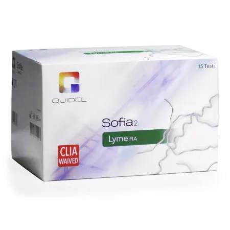 Quidel - Sofia 2 - 20319 - Other Infectious Disease Test Kit Sofia 2 Fluorescence Immunoassay (FIA) Lyme Disease Test Whole Blood Sample 15 Tests CLIA Waived for Fingerstick Whole Blood