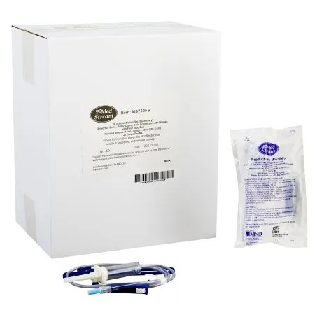 MedStream - MS760FS - Secondary IV Administration Set MedStream Gravity Without Ports 20 Drops / mL Drip Rate Without Filter 40 Inch Tubing Solution