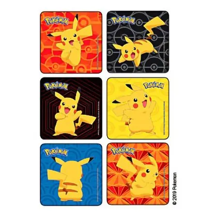 Medibadge - Kids Love Stickers - 1733 - Kids Love Stickers 72 Per Roll Pokemon Pikachu Sticker 2-1/2 Inch