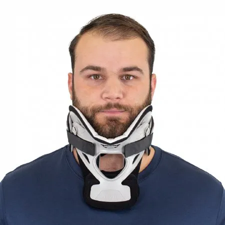 DJO - ProCare XTEND 174 - 79-83922 - Rigid Cervical Collar Procare Xtend 174 Preformed Adult X-small Two-piece / Trachea Opening 1-1/4 Inch Height 8 To 14 Inch Neck Circumference