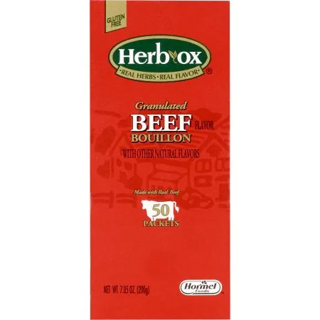 Hormel Foods - Herb-Ox - 35188 - Instant Broth Herb-Ox Beef Flavor Bouillon Flavor Liquid 7.5 oz. Individual Packet