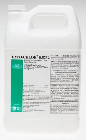 Veltek Associates - HYPO-CHLOR 0.52% - SHC-02-0.52 - Hypo-chlor 0.52% Surface Disinfectant Cleaner Germicidal Manual Pour Liquid 1 Gal. Jug Chlorine Scent Sterile