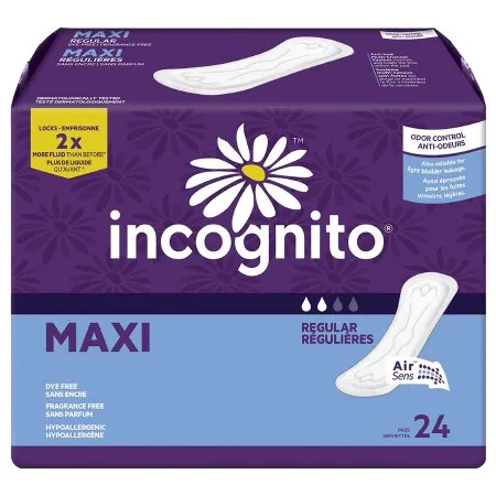 First Quality - Incognito - From: 10006606 To: 10006607 -  Feminine Pad  Maxi Regular Absorbency