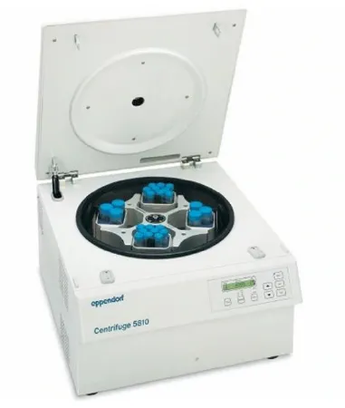 Fisher Scientific - Eppendorf Model 5810 - 054-13-325 - Centrifuge Package Eppendorf Model 5810 2 / 4 / 6 / 48 Place Fixed Angle Rotor / Swinging Bucket Rotor / Deepwall Plate Capable Variable Speed Up To 14,000 Rpm / 20,913xg Max Rcf