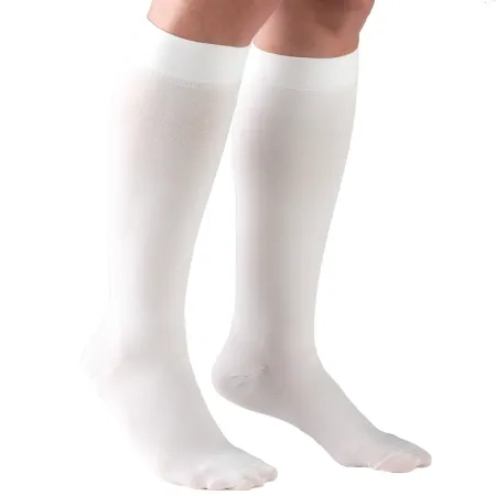 Truform - 8865-WH-SM - Compression Stocking Truform Knee High Small White Closed Toe