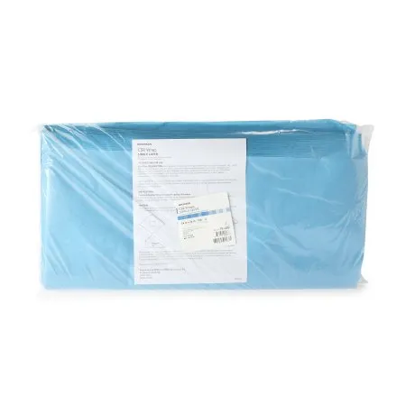 McKesson - 18-488 - Sterilization Wrap Blue 24 X 24 Inch Single Layer Cellulose Steam / EO Gas