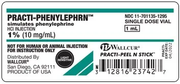 Wallcur - Practi-Phenylephrn - 9941PHN - Training Medication Peel-N-Stick Labels Practi-Phenylephrn