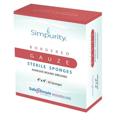 Safe N Simple - Simpurity - SNS52316 - Safe n Simple  Gauze Sponge  4 X 4 Inch 2 per Pouch Sterile 12 Ply Square