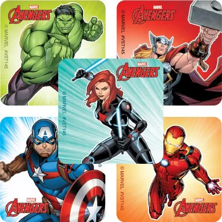 SmileMakers - Value Stickers - VST145P - Value Stickers 250 Per Pack Avengers Classic Sticker 1.625 Inch
