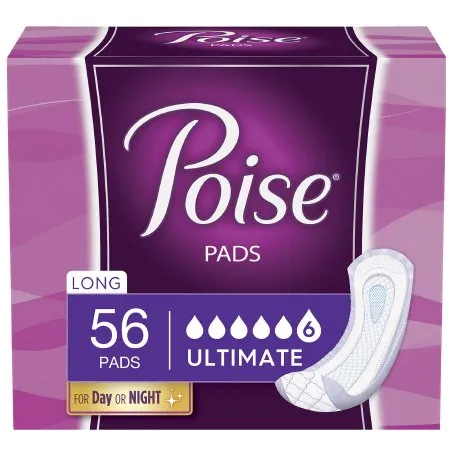 Kimberly Clark - Poise - 51442 - Bladder Control Pad Poise 15.5 Inch Length Heavy Absorbency Sodium Polyacrylate Core One Size Fits Most