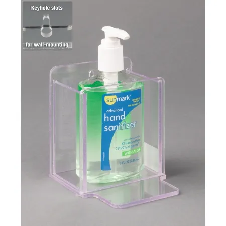 Poltex - HANDSANSFIX-W - Hand Hygiene Holder Poltex Clear Petg Manual 8 Oz. Bottle Wall Mount