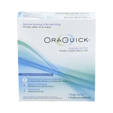 Orasure Technologies - OraQuick In-Home HIV - 1001-0374 - Sexual Health Test Kit Oraquick In-home Hiv Hiv Detection 1 Test Clia Waived