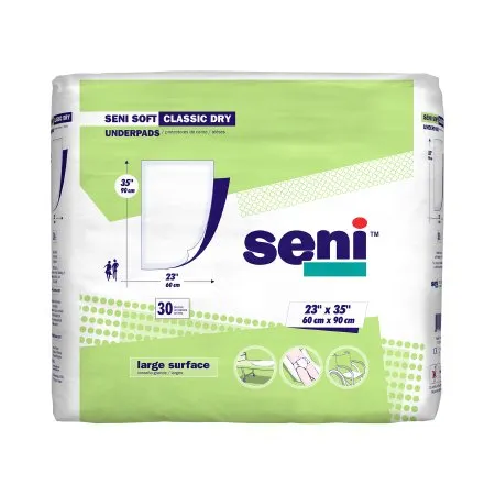 TZMO - Seni Soft Classic Dry - S-0330-UC1 -  Disposable Underpad  23 X 35 Inch Cellulose Pulp / Super Absorbent Polymer Light Absorbency