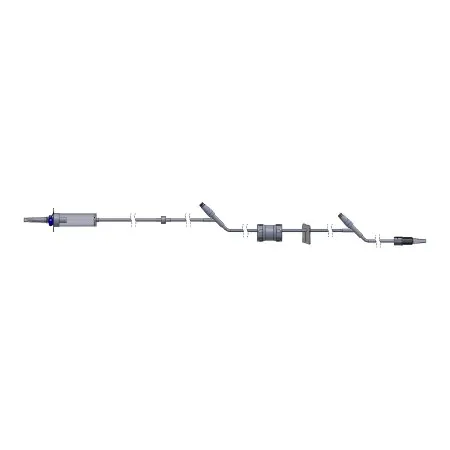 TrueCare Biomedix - TrueCare - TCBINF2NFRB - Primary IV Administration Set TrueCare Gravity 2 Ports Up to 300 mL Drip Rate 15 Micron Filter 100 Inch Tubing Solution