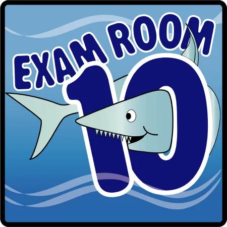 Clinton Industries - Ocean Series - EX10-O - Door Sign Room Sign Ocean Series Exam Room 10