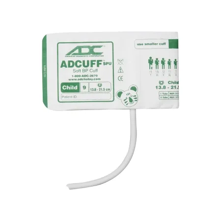 American Diagnostic - Adcuff - 8450-9C-1HP - Single Patient Use Blood Pressure Cuff Adcuff 13.8 To 21.5 Cm Arm Vinyl Cuff Child Cuff