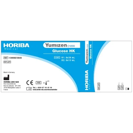 Horiba - Yumizen C1200 - 1300023848 - General Chemistry Reagent Yumizen C1200 Glucose Hexokinase For Yumizen C1200 Clinical Chemistry Analyzer 6 X 380 Tests