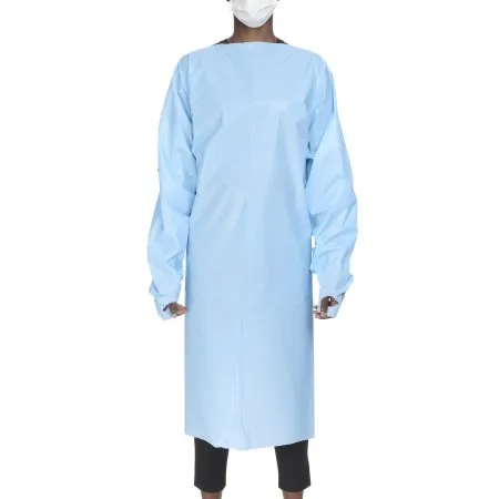 McKesson - 18-8576A - Protective Procedure Gown McKesson One Size Fits Most Blue NonSterile AAMI Level 2 Disposable