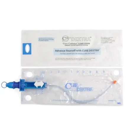 Cure Medical - Cure Dextra - Dex12 - Intermittent Closed System Catheter Cure Dextra Straight 12 Fr.