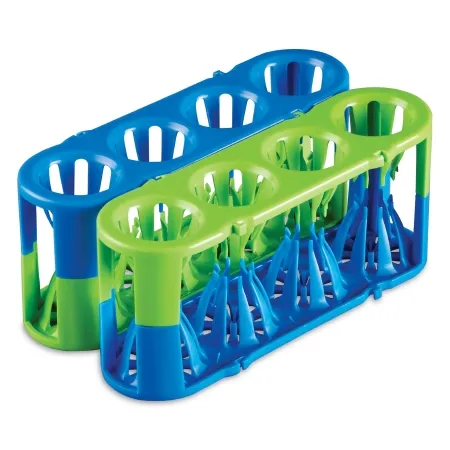 Heathrow Scientific - Adapt-A-Rack - 120184 - Open-sided Test Tube Rack Adapt-a-rack 4 Place 5 To 50 Ml Tube Size Blue / Green 56 X 76 X 181 Mm