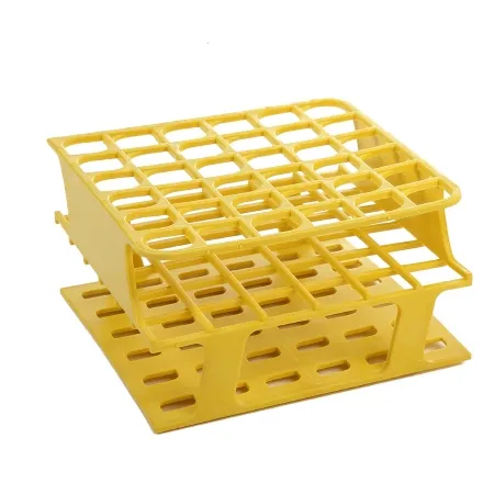 Heathrow Scientific - OneRack - 120399 - Half Size Test Tube Rack Onerack 36 Place 5 To 10 Ml Tube Size Yellow 16 Mm Well Diameter