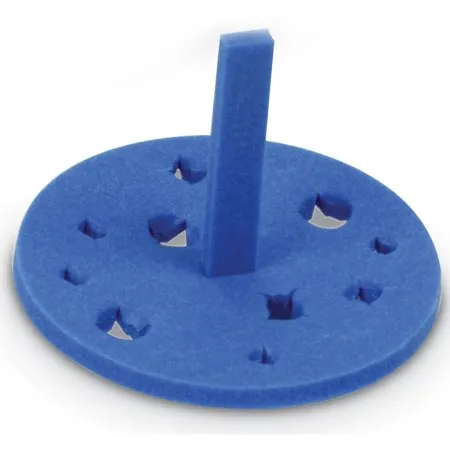Heathrow Scientific - HS2166 - Floating Tube Rack Test Tube Rack 18 Place 0.2 / 0.5 / 1.5 To 2.0 / 15 Ml Tube Size Blue 2-3/4 Inch Diameter
