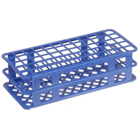 Heathrow Scientific - HS243077B - Fold and Snap Test Tube Rack 60 Place 5 to 15 mL Tube Size Blue 2-2/5 X 4-1/8 X 9-2/3 Inch