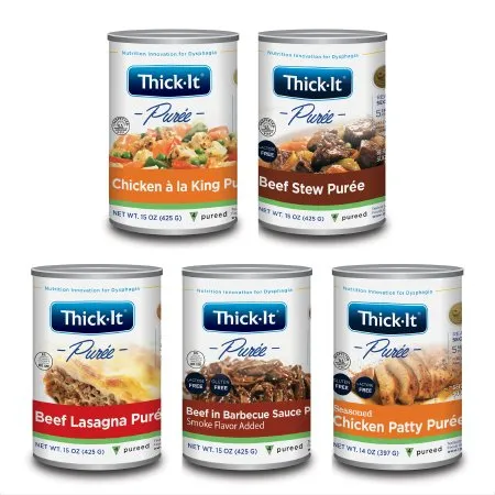 Kent Precision Foods - Thick-It - H331-Ga800 - Thickened Food Thick-It 14 / 15 Oz. Can Seasoned Chicken Patty / Beef Stew / Beef Lasagna / Beef In Barbecue Sauce / Chicken À La King Flavor Puree Iddsi Level 4 Extremely Thick/Pureed