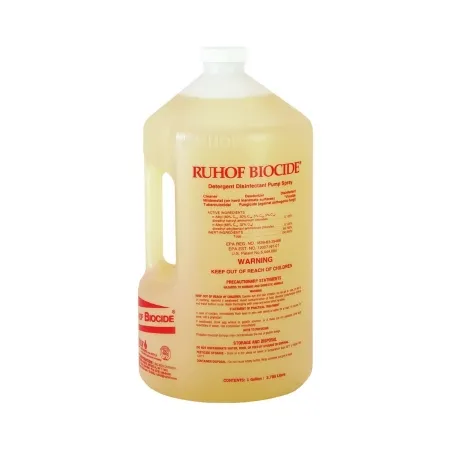 Ruhof Healthcare - Ruhof Biocide - 34566-27 - Ruhof Biocide Surface Disinfectant Cleaner Quaternary Based Manual Pour Liquid 1 Gal. Jug Scented Nonsterile