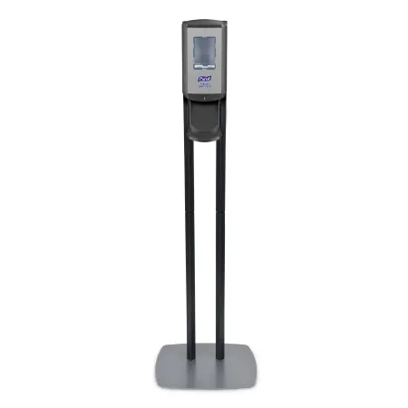 GOJO - PURELL CS8 - 7418-DS - Hand Hygiene Dispenser Floor Stand Purell Cs8 Chrome / Black Abs Plastic Touch Free 1200 Ml Floor Stand