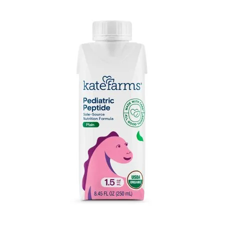 Kate Farms - 811112030706 - KATE FARMS Pediatric Peptide Formula 1.5 Plain, 8.45 fl oz