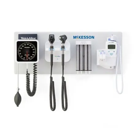 McKesson - 156-4L - Integrated Wall System McKesson Ophthalmoscope / Otoscope / BP Aneroid / Specula Dispenser / Thermometer / Transformer